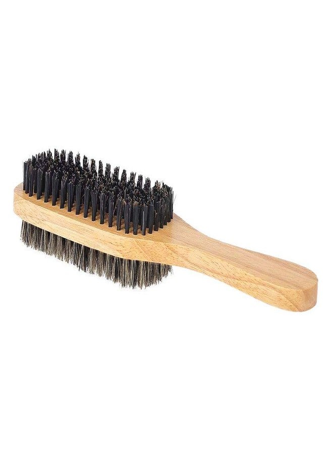 AllTopBargains Men's Beard Brush Boar Bristles Firm Soft Styling Grooming Wooden Comb Traveling - Image 2